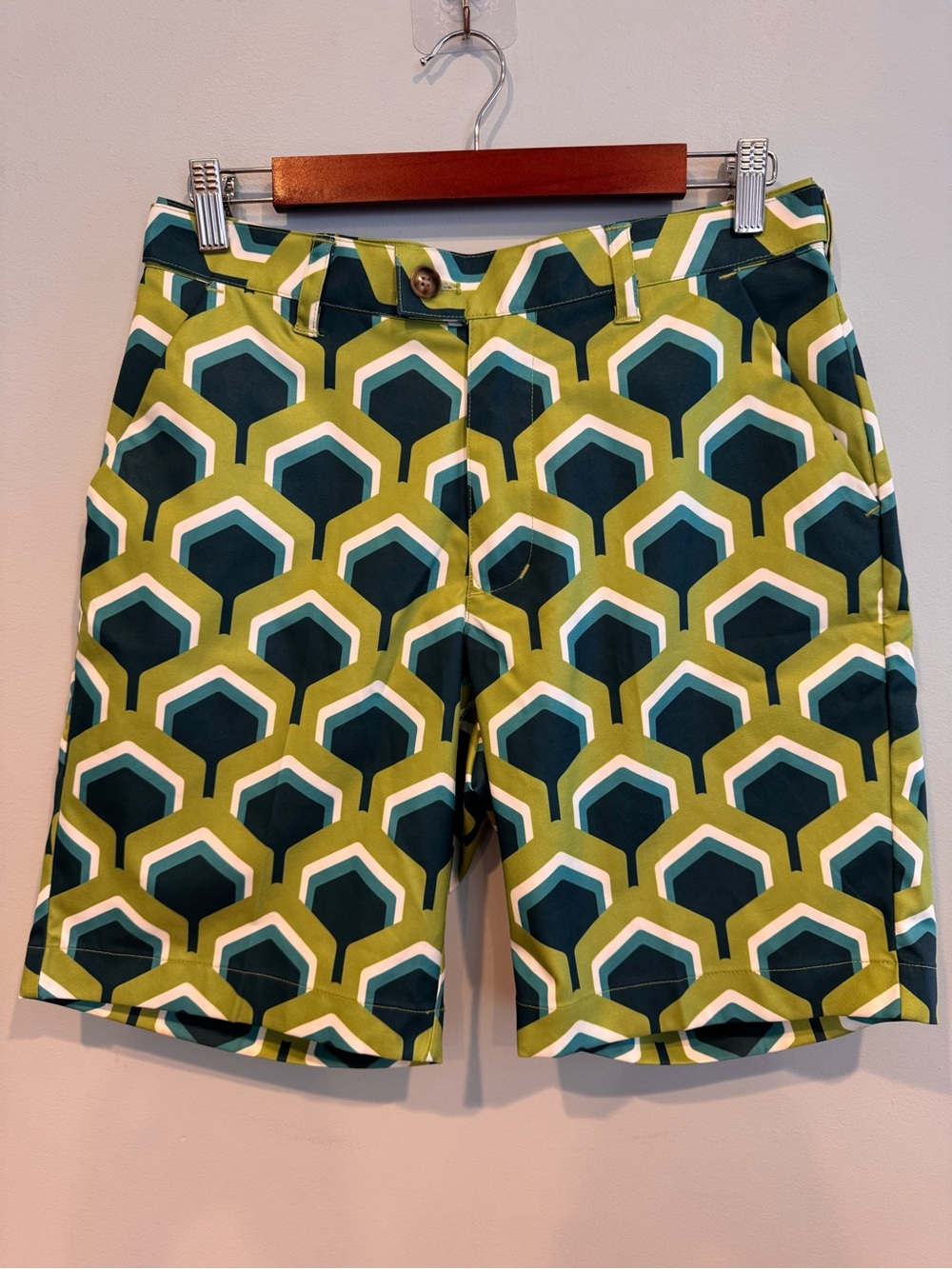 Loudmouth Heritage Geometric Print Golf Shorts Size 30